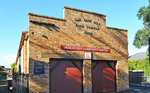 Historic brick fire station building repurposed as community centre